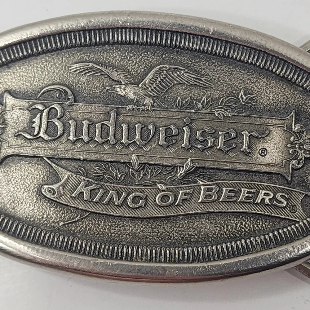 Budweiser King Of Beers Promo Belt Buckle - Vintage 1977 Koleaco Dallas